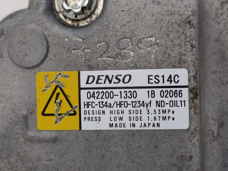 Recambio de compresor aire acondicionado para toyota auris hybrid business referencia OEM IAM 422001330 ES14C 