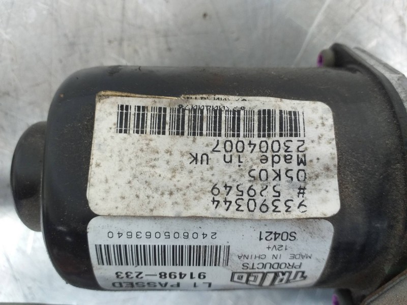 Recambio de motor limpia delantero para opel meriva cosmo referencia OEM IAM 93390344 91498233 