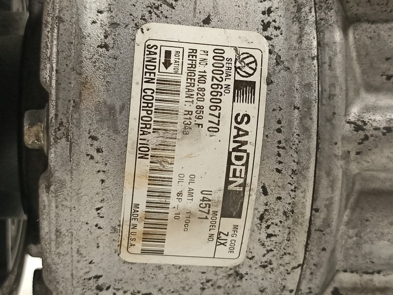 Recambio de compresor aire acondicionado para volkswagen jetta (1k2) advance referencia OEM IAM 1K0820859F  