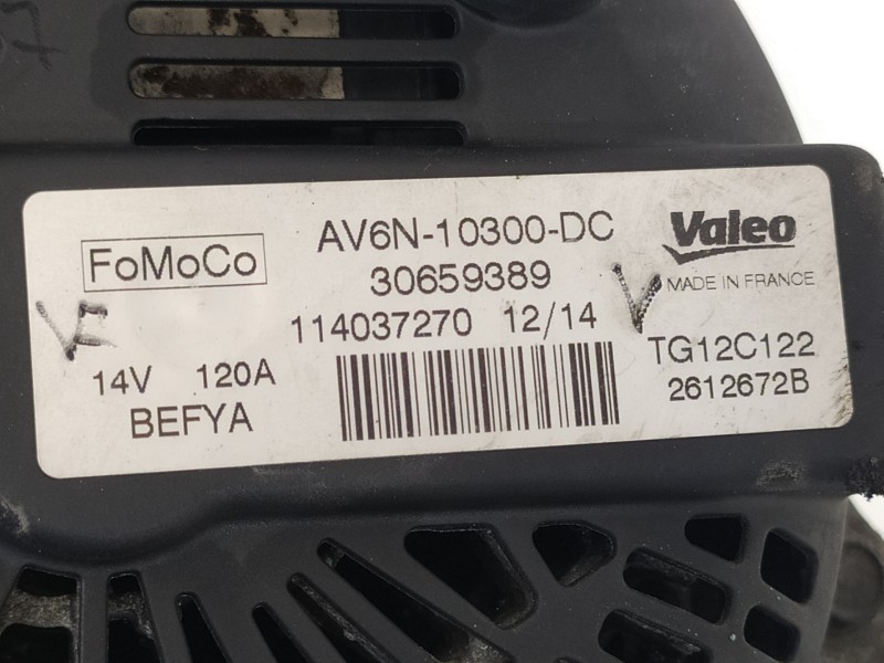 Recambio de alternador para ford fiesta (ccn) trend referencia OEM IAM AV6N10300DC 2612672B TG12C122
