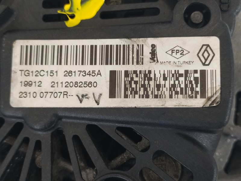 Recambio de alternador para dacia duster ambiance 4x2 referencia OEM IAM 231007707R 2617345A TG12C151