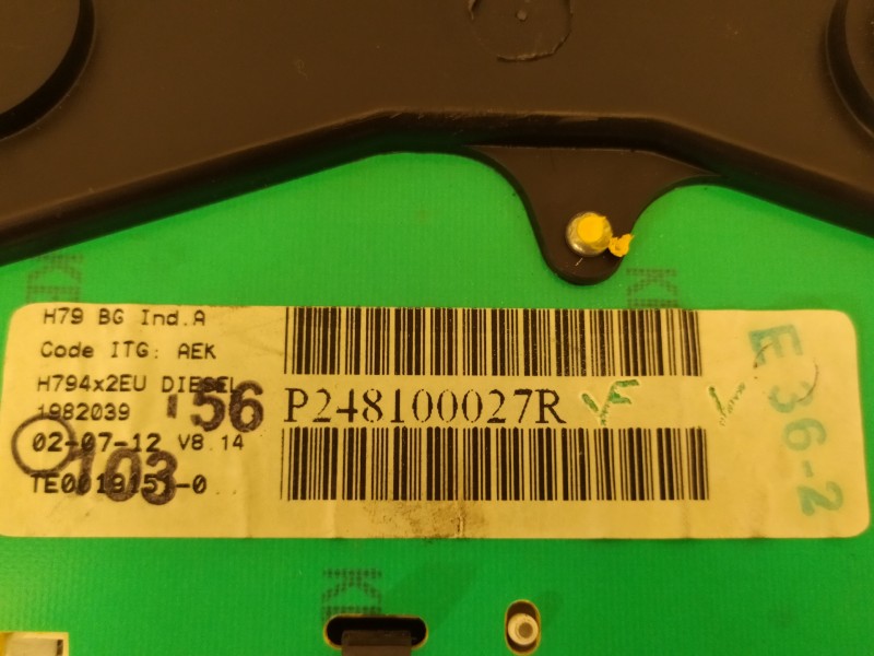 Recambio de cuadro instrumentos para dacia duster ambiance 4x2 referencia OEM IAM 248100027R  