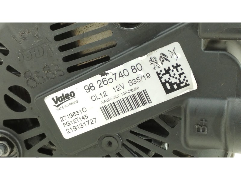 Recambio de alternador para opel crossland x design line referencia OEM IAM 9826574080 2719831C FG12T145