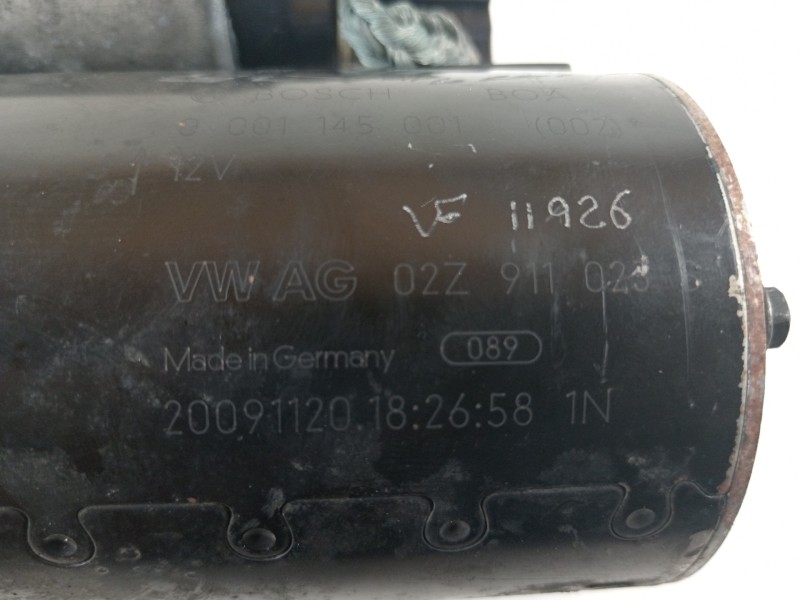 Recambio de motor arranque para seat altea (5p1) reference ecomotive referencia OEM IAM 02Z911023S 0001145001 