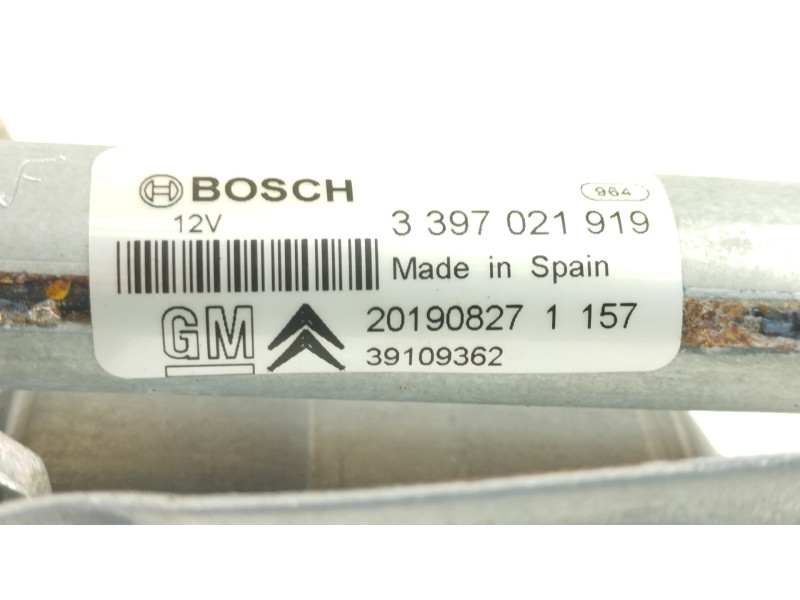 Recambio de motor limpia delantero para opel crossland x design line referencia OEM IAM 39109362 3397021919 