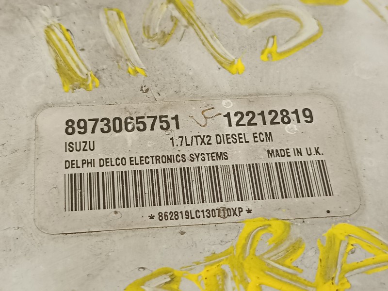 Recambio de centralita motor uce para opel astra g berlina club referencia OEM IAM 12212819 897065751 