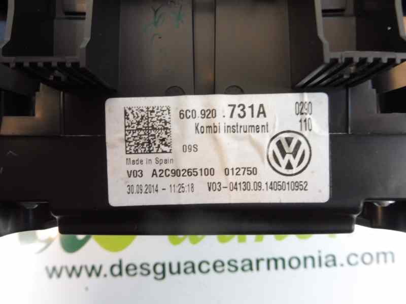 Recambio de cuadro instrumentos para volkswagen polo (6c1) advance bluemotion referencia OEM IAM 6C0920731C  