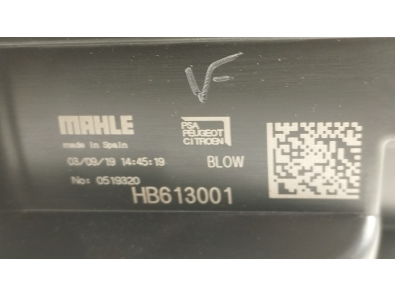 Recambio de ventilador calefaccion para opel crossland x design line referencia OEM IAM HB613001  