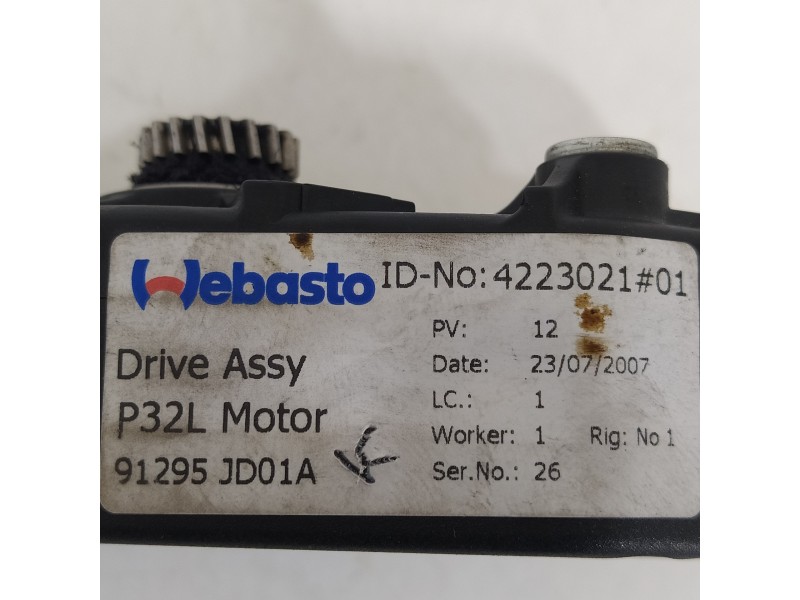Recambio de motor techo electrico para nissan qashqai (j10) acenta referencia OEM IAM 91295JD01A  