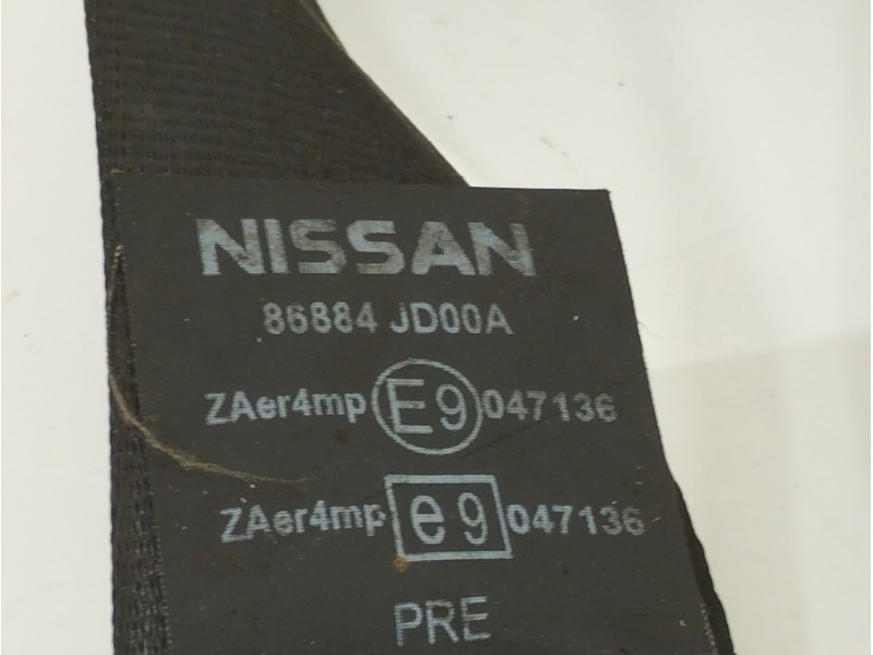 Recambio de cinturon seguridad delantero derecho para nissan qashqai (j10) acenta referencia OEM IAM 86884JD00A  