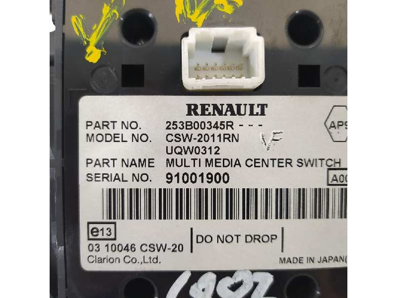 Recambio de mando multifuncion para renault megane iii sport tourer dynamique referencia OEM IAM 253B00345R  