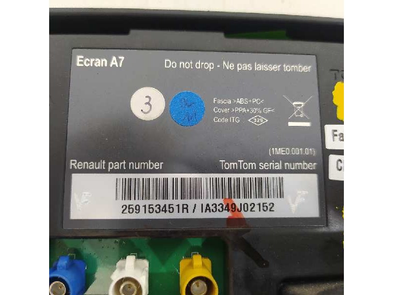 Recambio de sistema navegacion gps para renault megane iii sport tourer dynamique referencia OEM IAM 259153451R  