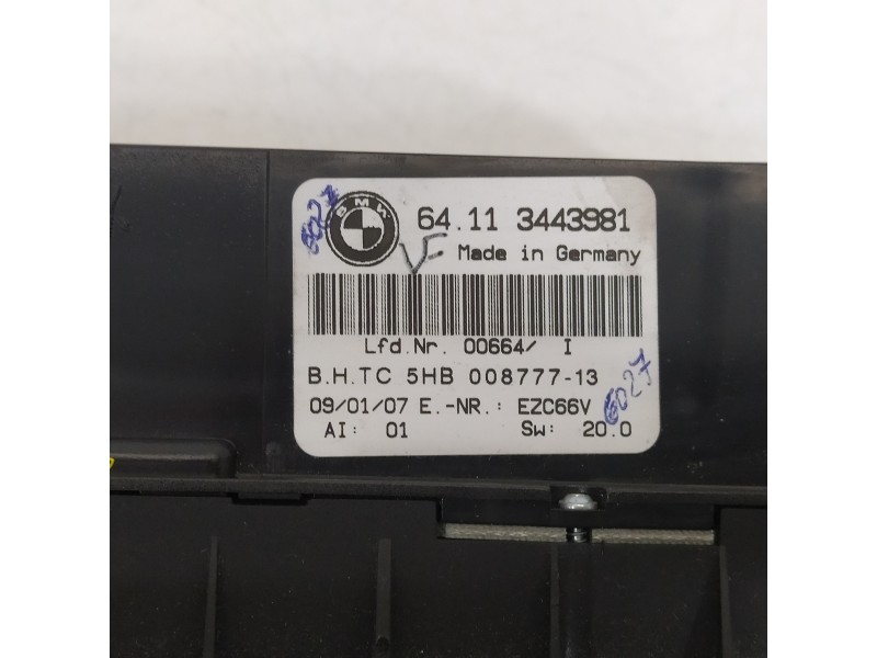 Recambio de mando climatizador para bmw x3 (e83) 2.0d referencia OEM IAM 64113443981  
