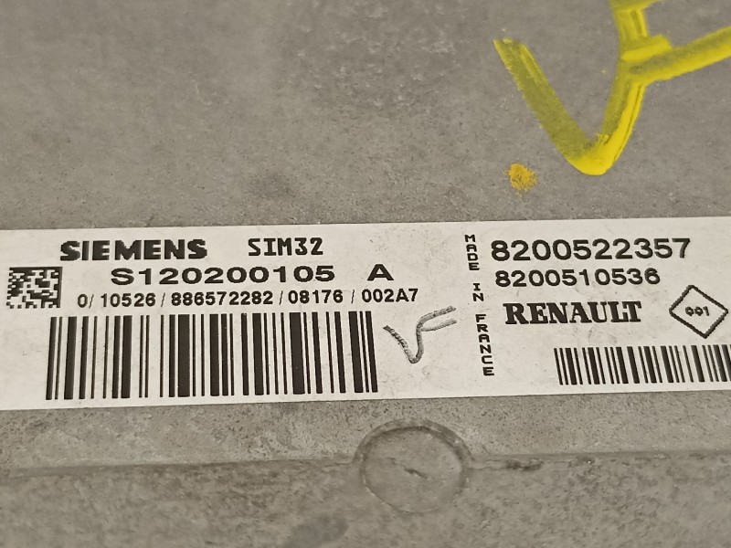Recambio de centralita motor uce para renault clio iii 1.2 16v referencia OEM IAM 8200522357 S120200105A 