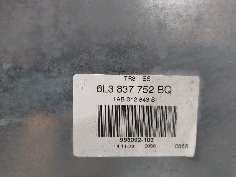 Recambio de elevalunas delantero derecho para seat ibiza (6l1) sport referencia OEM IAM 6L3837752BQ 6Q2959801A 6L3837756N