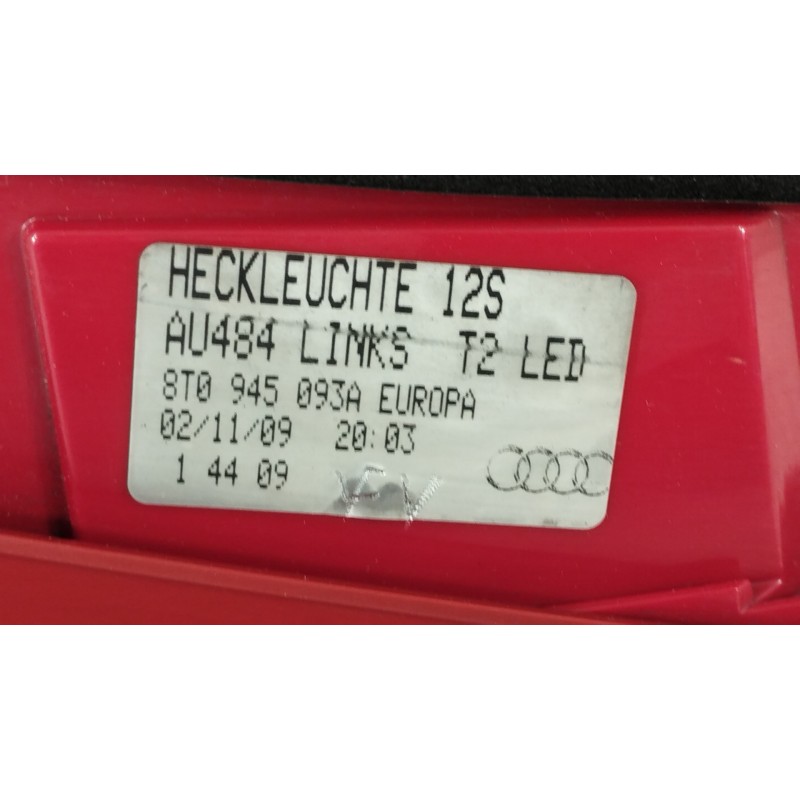 Recambio de piloto trasero izquierdo para audi a5 sportback (8t) 2.0 tdi (125kw) referencia OEM IAM 8T0945093A  