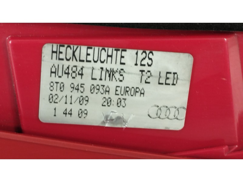 Recambio de piloto trasero izquierdo para audi a5 sportback (8t) 2.0 tdi (125kw) referencia OEM IAM 8T0945093A  