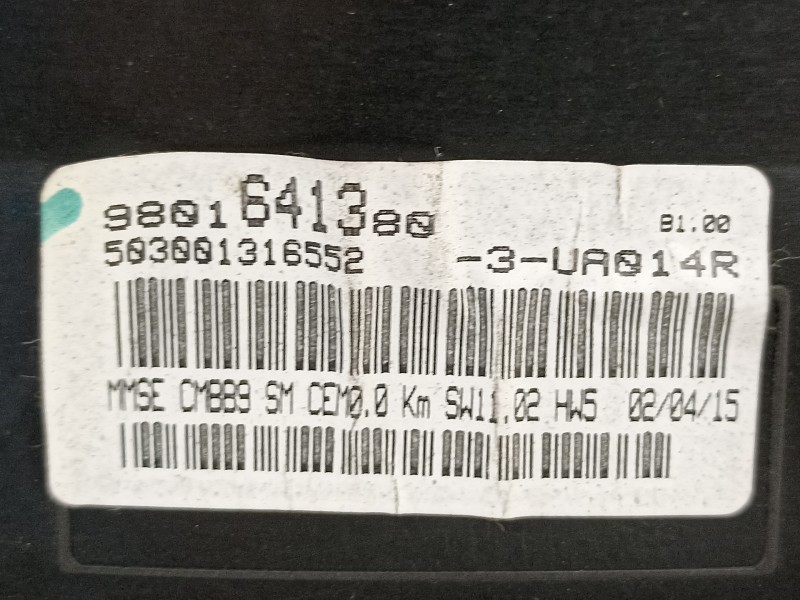 Recambio de cuadro instrumentos para peugeot partner kombi access referencia OEM IAM 9801641380  
