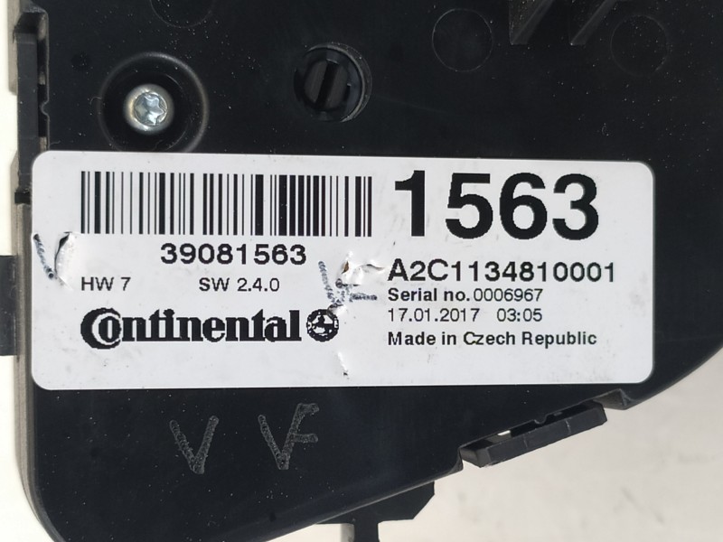 Recambio de mando climatizador para opel zafira (c) excellence start/stop referencia OEM IAM 39081563 1563 A2C1134810001