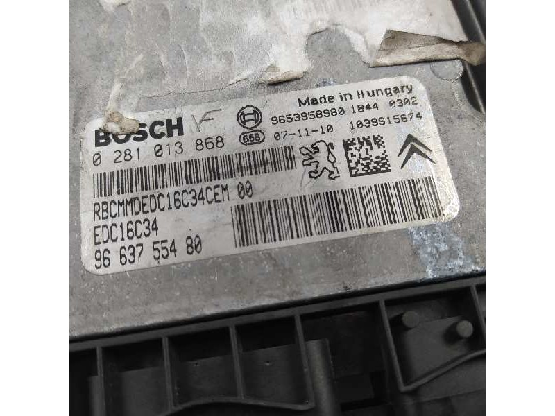 Recambio de centralita motor uce para peugeot 207 sw sport referencia OEM IAM 9663755480 0281013868 