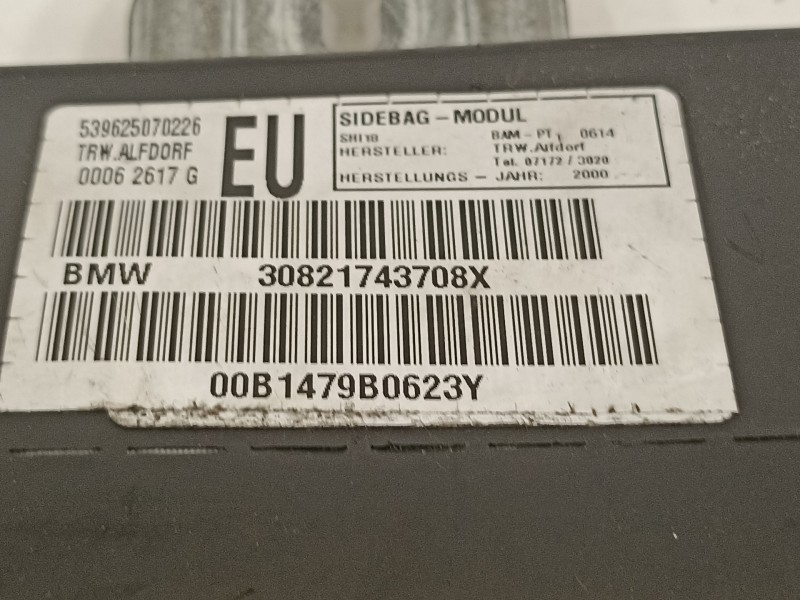 Recambio de airbag lateral delantero izquierdo para bmw serie 3 berlina (e46) 320d referencia OEM IAM 30821743708X 00B1479B0623Y