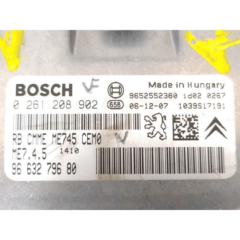 Recambio de centralita motor uce para citroën c3 1.6 16v sx referencia OEM IAM 9663279680 0261208902 