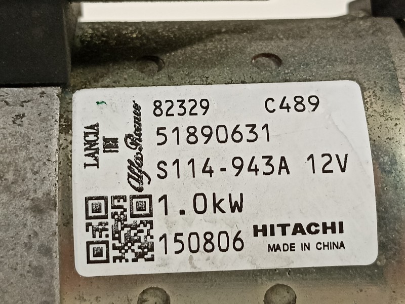 Recambio de motor arranque para fiat 500 abarth referencia OEM IAM 51890631  