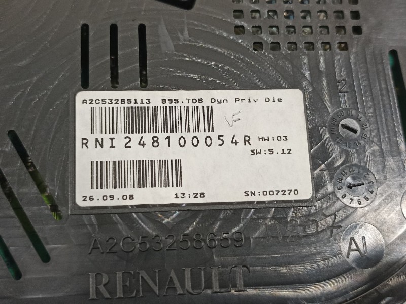 Recambio de cuadro instrumentos para renault megane iii berlina 5 p dynamique referencia OEM IAM 248100054R  