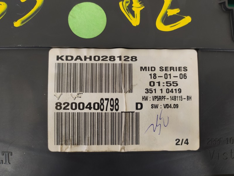 Recambio de cuadro instrumentos para renault megane ii classic berlina confort dynamique referencia OEM IAM 8200408798D  