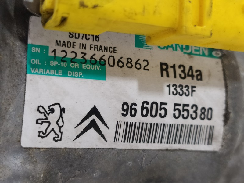 Recambio de compresor aire acondicionado para citroën c5 berlina exclusive referencia OEM IAM 9660555380 12236606862 SD7C16