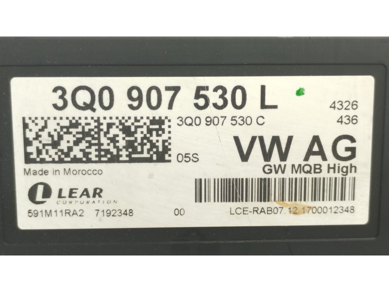 Recambio de modulo electronico para seat leon (5f1) fr plus referencia OEM IAM 3Q0907530L 3Q0907530C 