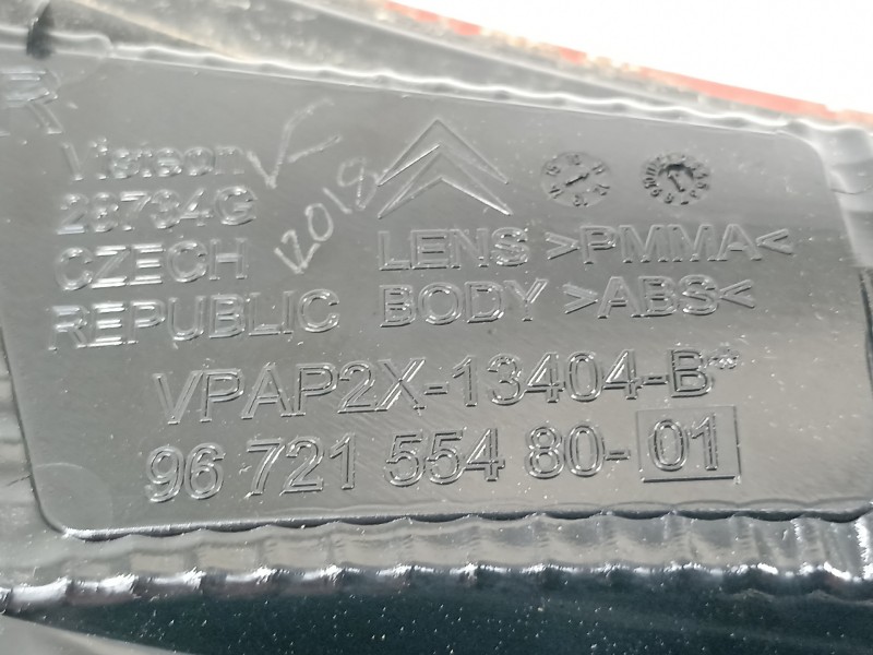 Recambio de piloto trasero derecho en porton para citroën c4 lim. business referencia OEM IAM 9672155480  