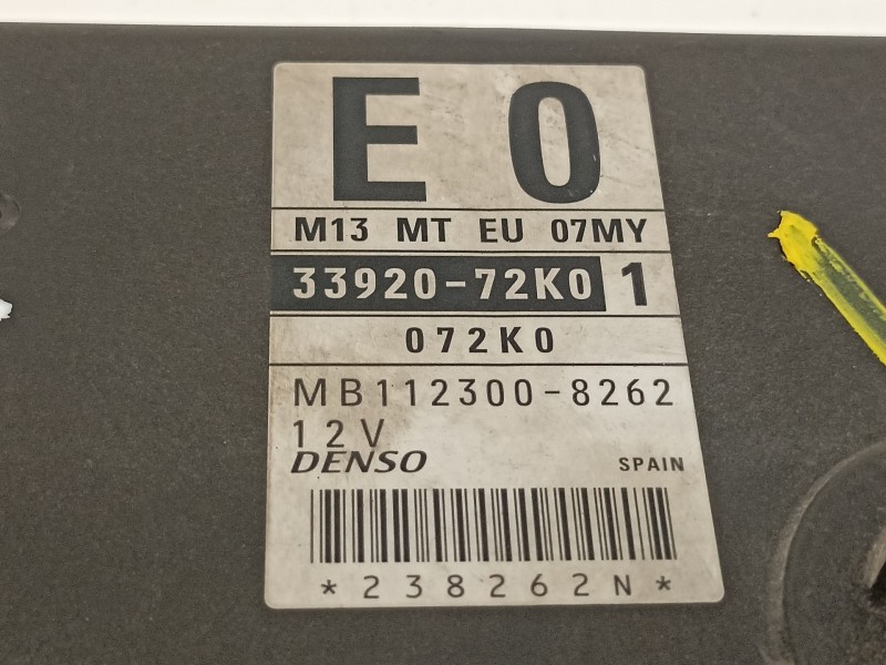 Recambio de centralita motor uce para suzuki swift berlina (mz) gl (5-ptas.) referencia OEM IAM 3392072K01  