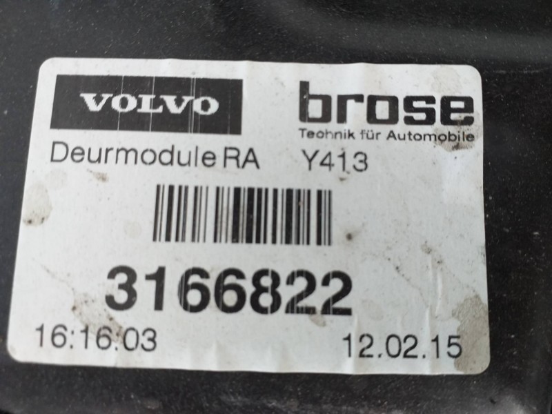 Recambio de elevalunas trasero derecho para volvo xc60 kinetic 2wd referencia OEM IAM 3166822 30753330 WR12720