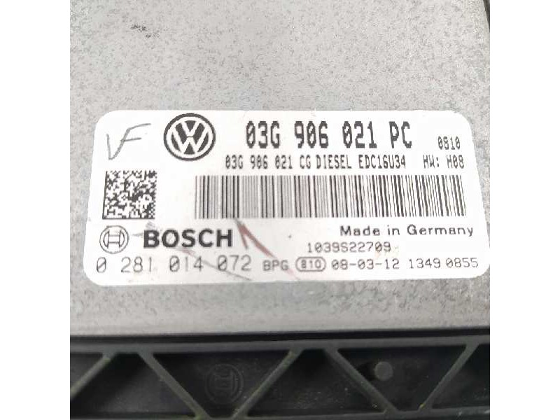 Recambio de centralita motor uce para volkswagen caddy ka/kb (2k) kombi referencia OEM IAM 03G906021PC 0281014072 