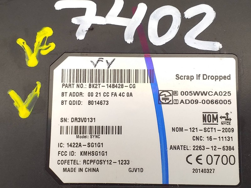 Recambio de modulo electronico para ford transit custom kasten 270 l1 ambiente referencia OEM IAM BK2T14B428CG  