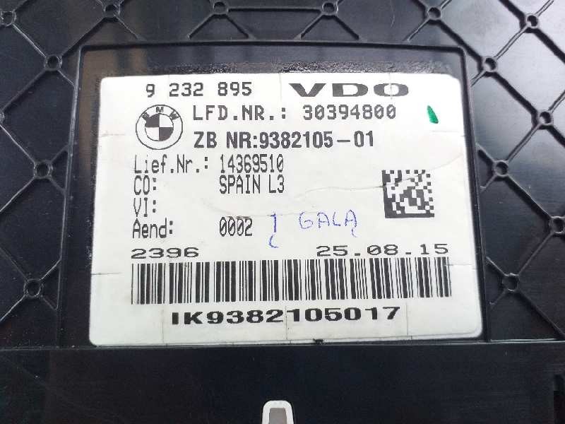 Recambio de cuadro instrumentos para bmw serie 3 lim. (f30) 335i xdrive referencia OEM IAM 9232895 9382105 