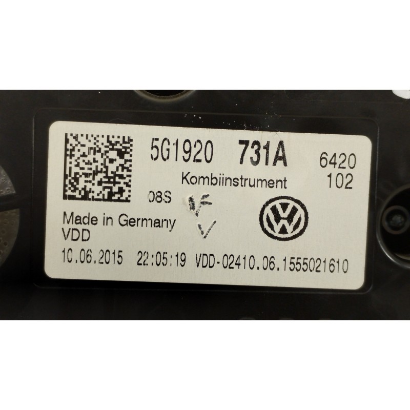 Recambio de cuadro instrumentos para volkswagen golf vii lim. (5g1) 1.6 16v tdi dpf referencia OEM IAM 5G1920731A  