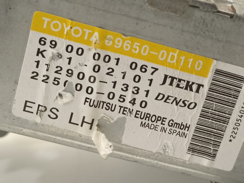 Recambio de columna direccion para toyota yaris (ksp9/scp9/nlp9) básico referencia OEM IAM 452000D090 896500D110 1129001331