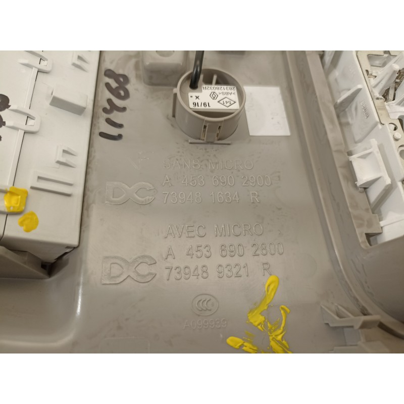 Recambio de luz interior para smart forfour basis (66kw) (453.044) referencia OEM IAM 739481634R 739489321R 248A07726R