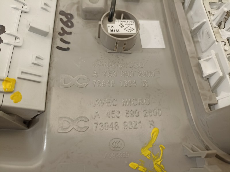 Recambio de luz interior para smart forfour basis (66kw) (453.044) referencia OEM IAM 739481634R 739489321R 248A07726R