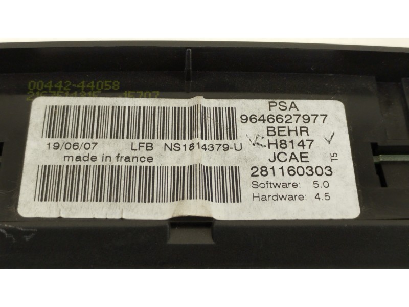 Recambio de mando climatizador para peugeot 307 berlina (s2) 1.6 16v cat referencia OEM IAM 9646627977 281160303 