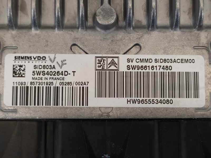 Recambio de centralita motor uce para peugeot 407 sport referencia OEM IAM 9655534080 9661617480 5WS40264D