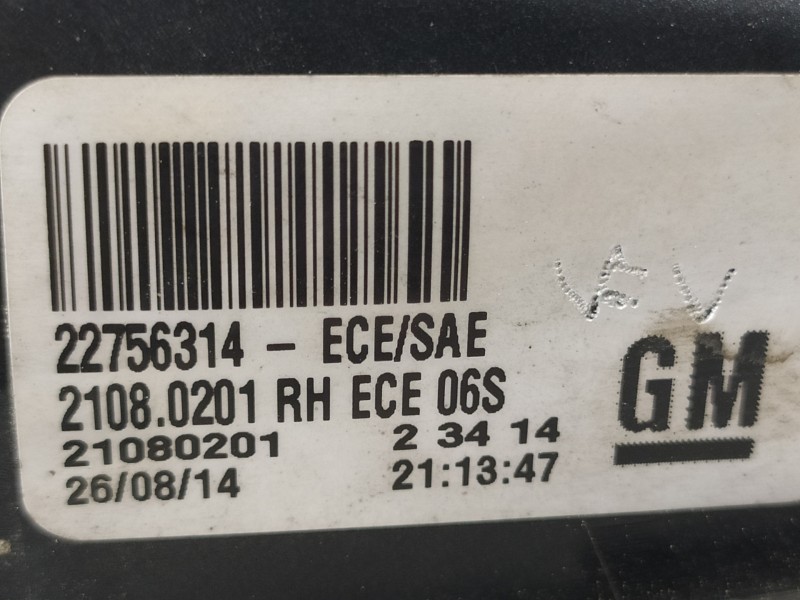 Recambio de piloto trasero derecho para opel insignia berlina excellence referencia OEM IAM 22756314 21080201 