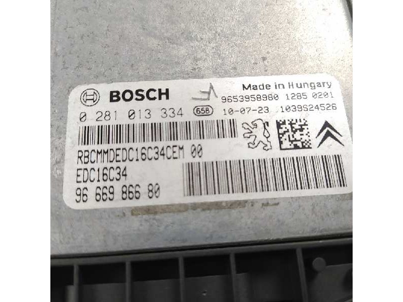 Recambio de centralita motor uce para citroën c4 picasso business class referencia OEM IAM 9666986680 0281013334 