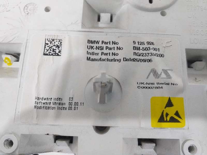 Recambio de cuadro instrumentos para mini mini (r56) cooper referencia OEM IAM 9125926  