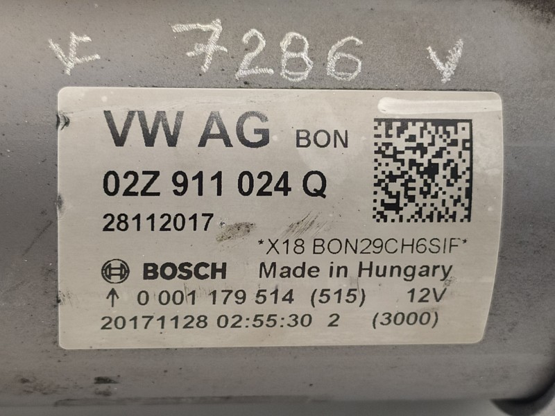 Recambio de motor arranque para volkswagen golf vii lim. (bq1) advance referencia OEM IAM 02Z911024Q 0001179514 28112017