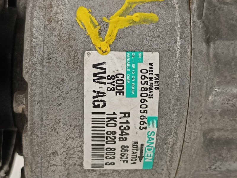 Recambio de compresor aire acondicionado para seat leon (1p1) sport referencia OEM IAM 1K0820803S  