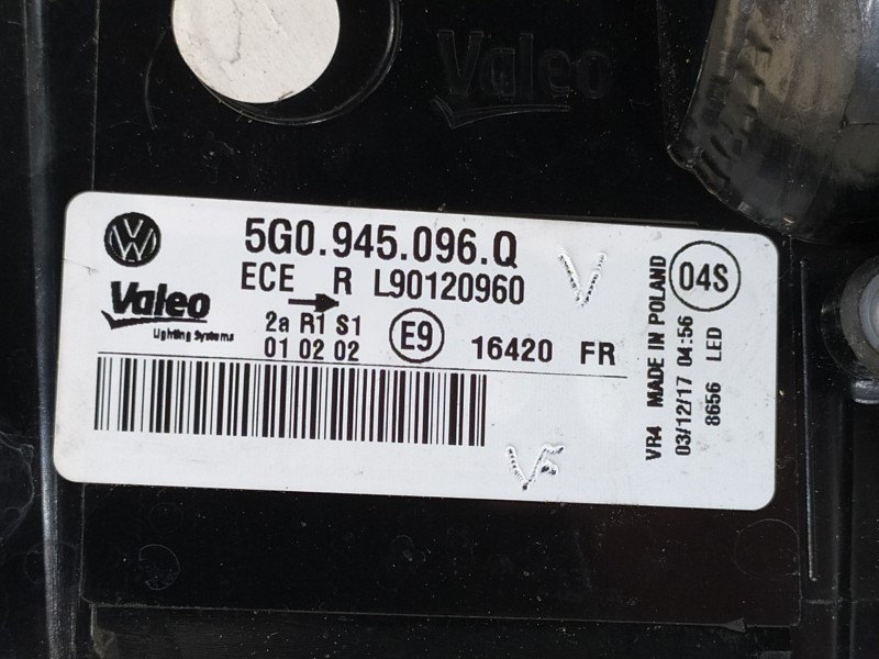 Recambio de piloto trasero derecho para volkswagen golf vii lim. (bq1) advance referencia OEM IAM 5G0945096Q 90120960 