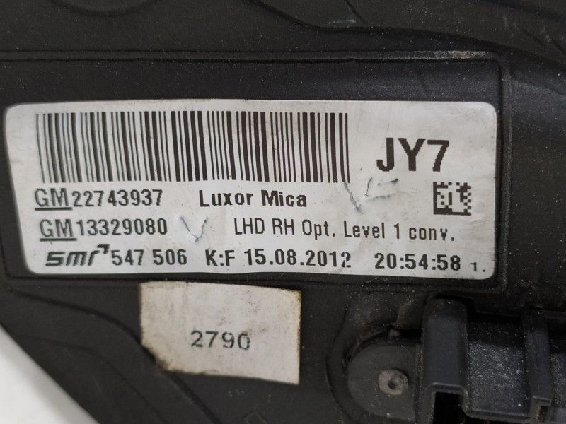 Recambio de retrovisor derecho para opel insignia sports tourer sportive 4x4 referencia OEM IAM 547506 13329080 22743937